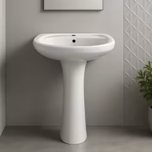 Small Round Wash Basin, White, Made in India