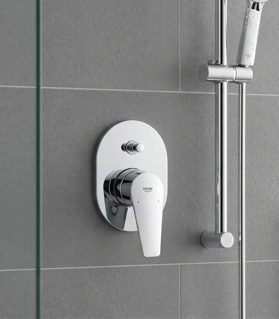 Grohe BauEdge 29039001 Single-Lever Shower Mixer, 1/2 Inch, 2-Way