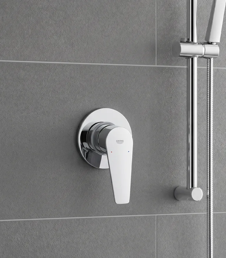 Grohe BauEdge 29040001 Single-Lever Shower Mixer, 1/2 Inch, 1-Way