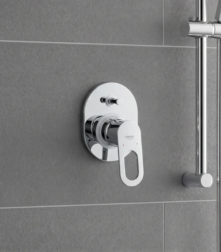 Grohe BauLoop 29041001 Single-Lever Shower Mixer, 1/2 Inch, 2-Way