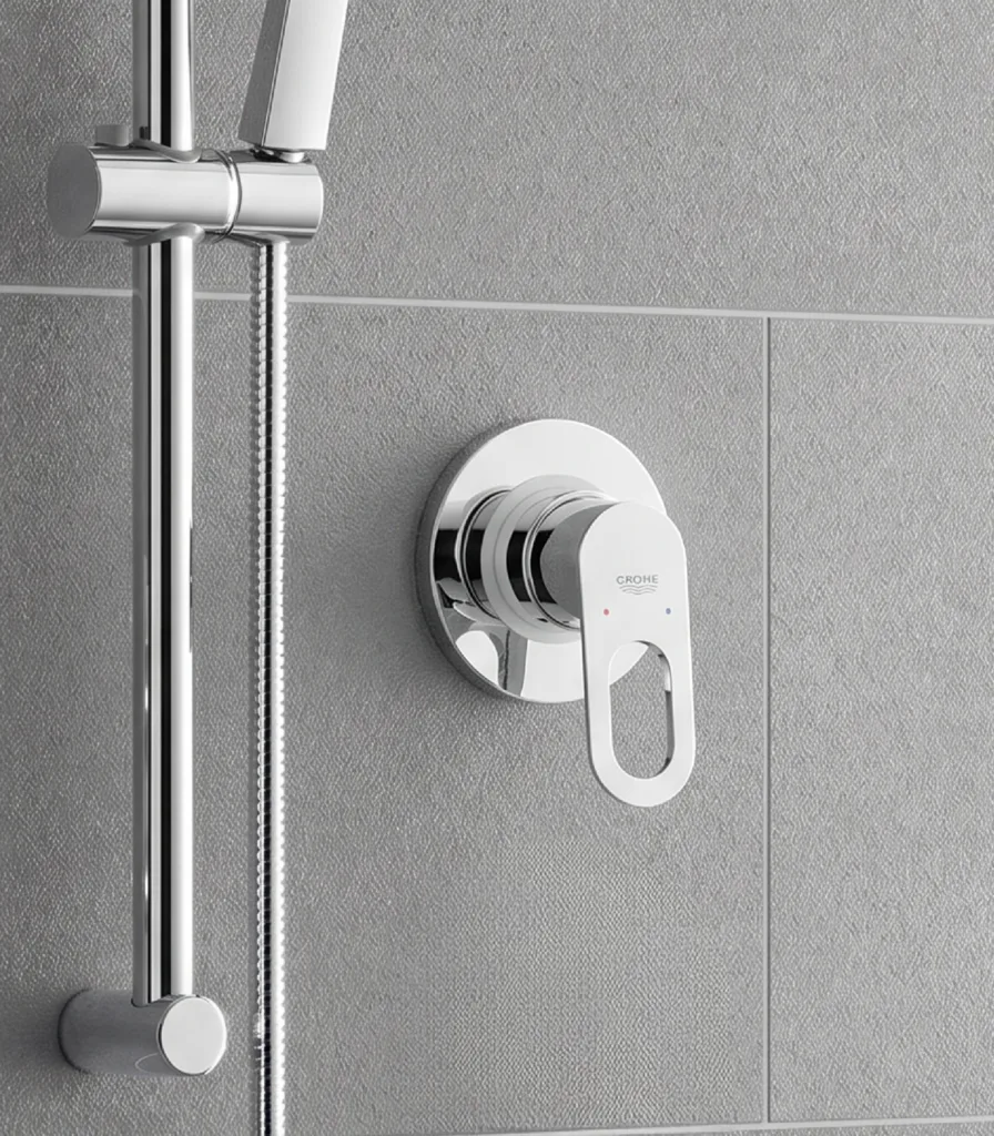Grohe BauLoop 29042001 Single-Lever Shower Mixer, 1/2 Inch, 1-Way