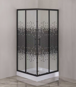 كابينة شاور 80*80 مربع أسود  824 ماجور