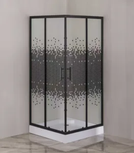 كابينة شاور 80*80 مربع أسود  824 ماجور