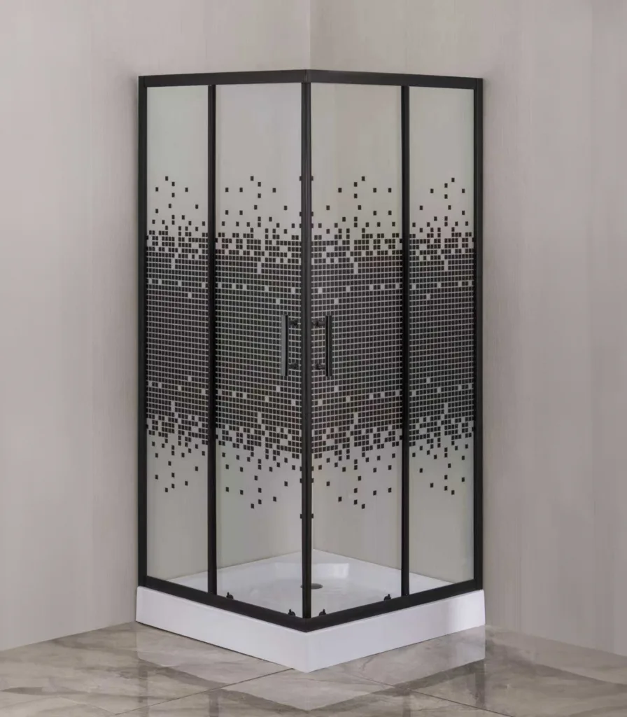 Black Square Shower Enclosure 824, 80 × 80 cm by MAJOR