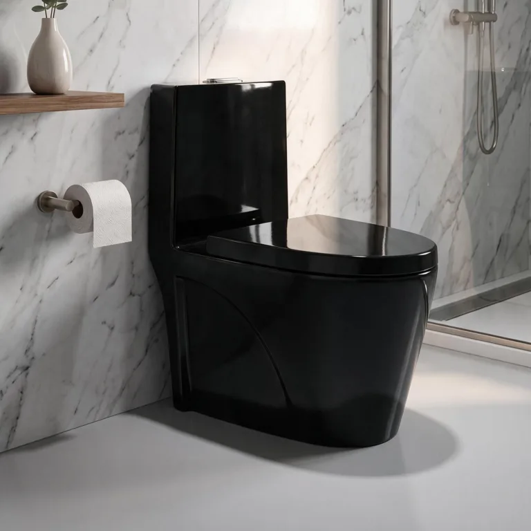 Toilet, Black, 680 × 385 × 60 mm (China)