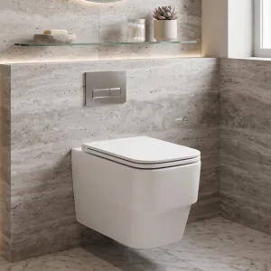 Wall-Hung Toilet 2312, White, Square, 520 × 360 × 365 mm (China)