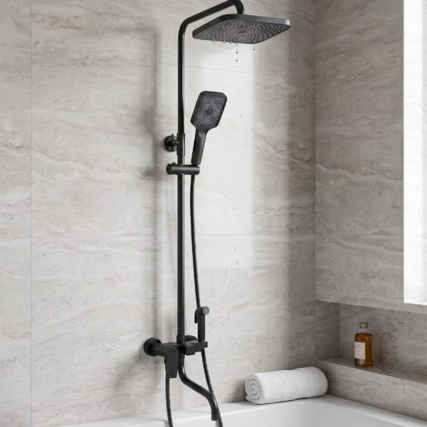 Rancy B7094-72 Hand Shower Set with Mixer, Matte Black