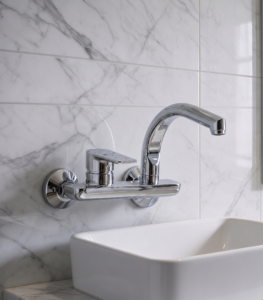 SINK MIXER  WALL  RANCY BRASS B8251-48
CHROME (CHINA)