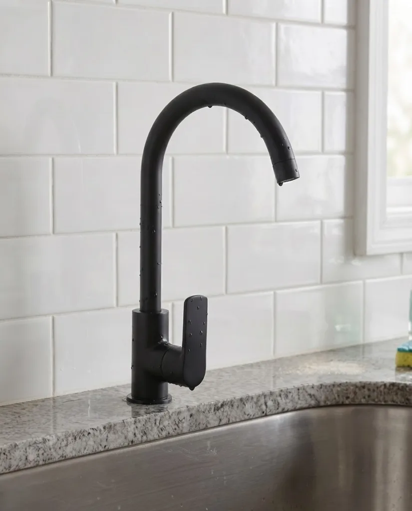 Rancy B8251-20J Single-Hole Brass Sink Mixer, Matte Black (China)