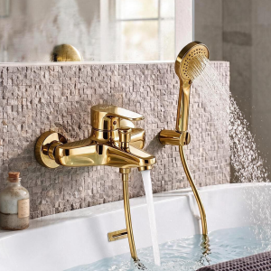 Toco 301 Bath Mixer with Hand Shower, Gold